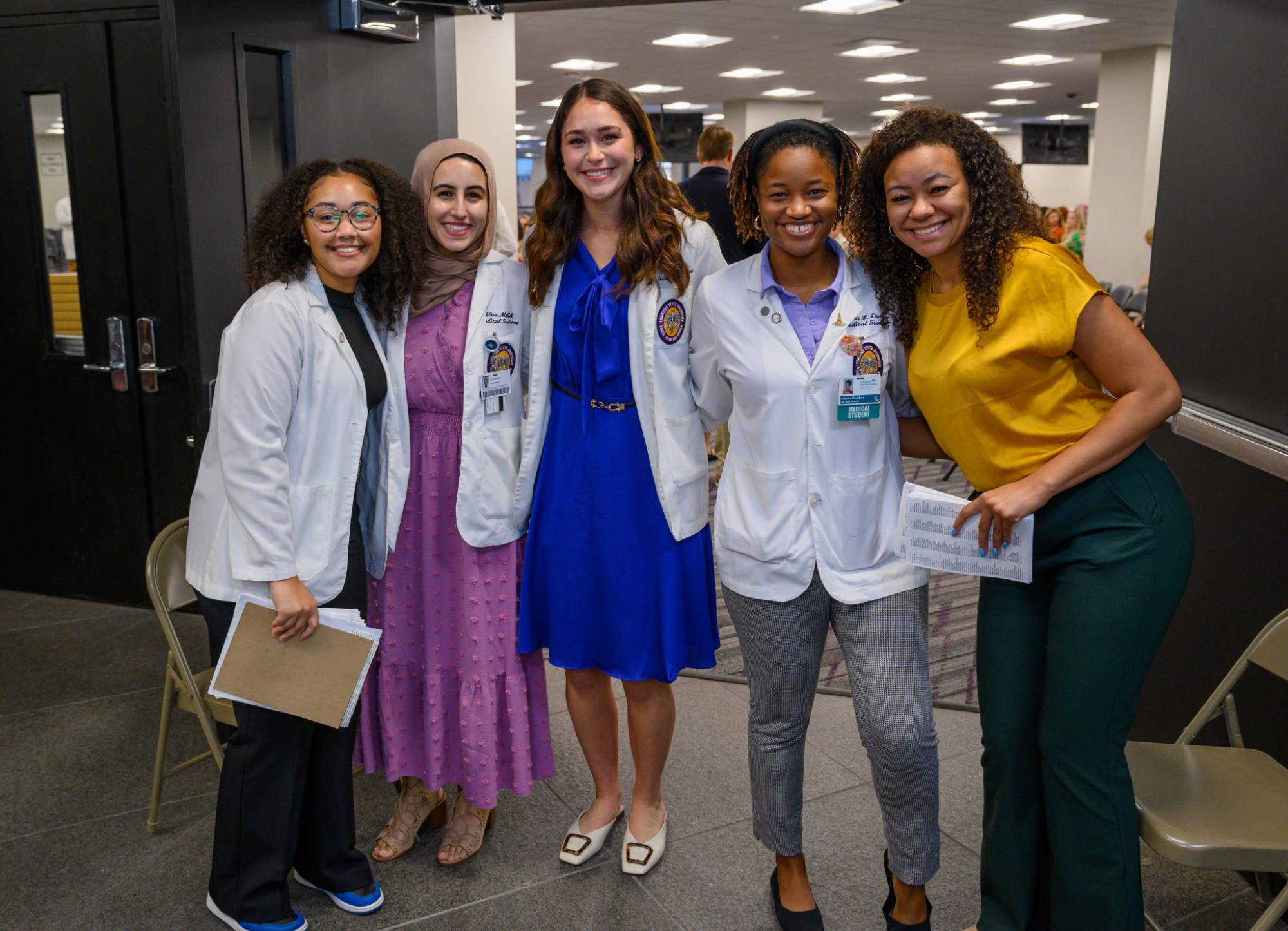 LSU Health New Orleans' School of Medicine Class of 2028  participate in their White Coat Ceremony