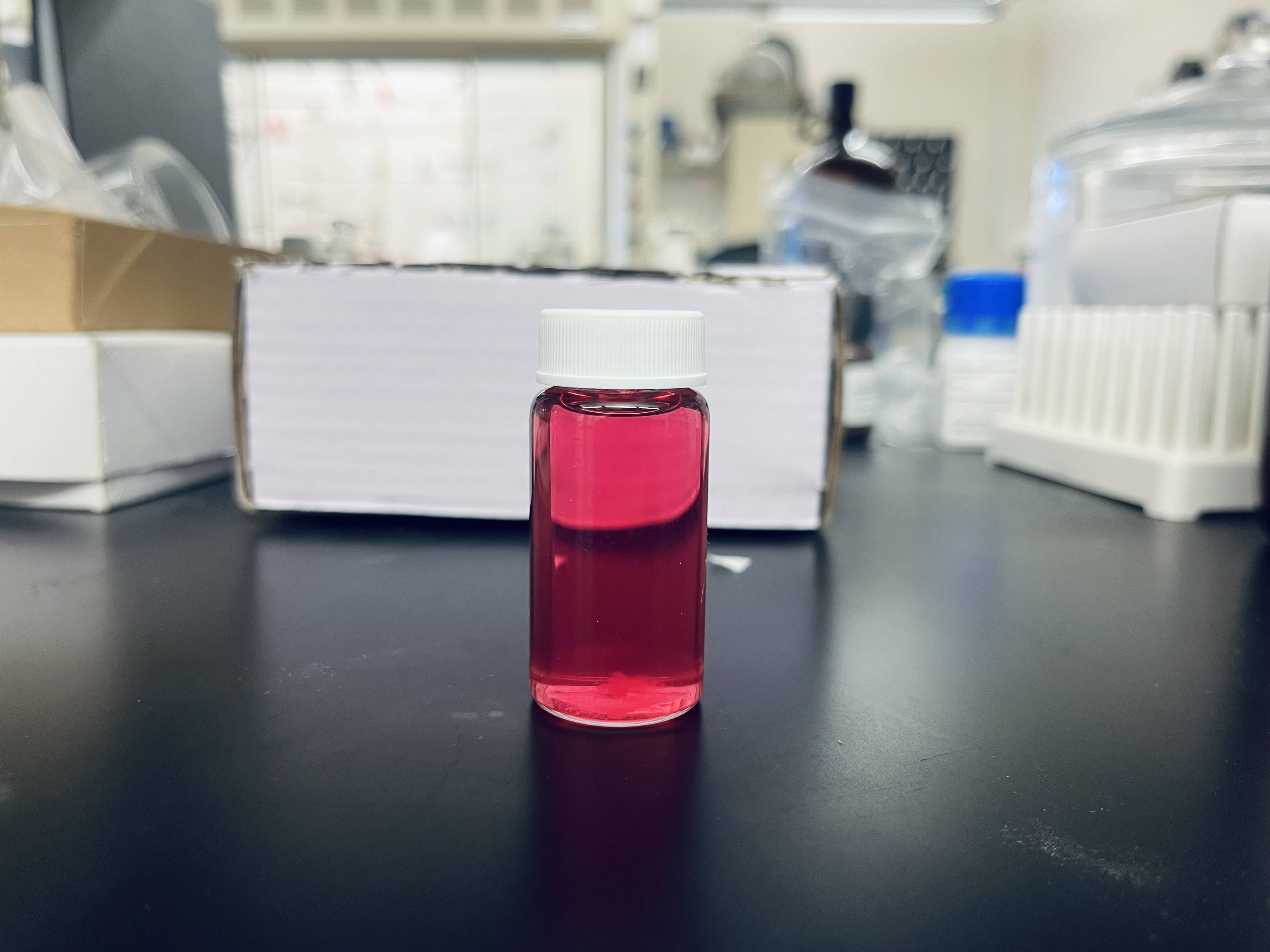 Pink compound in a tube