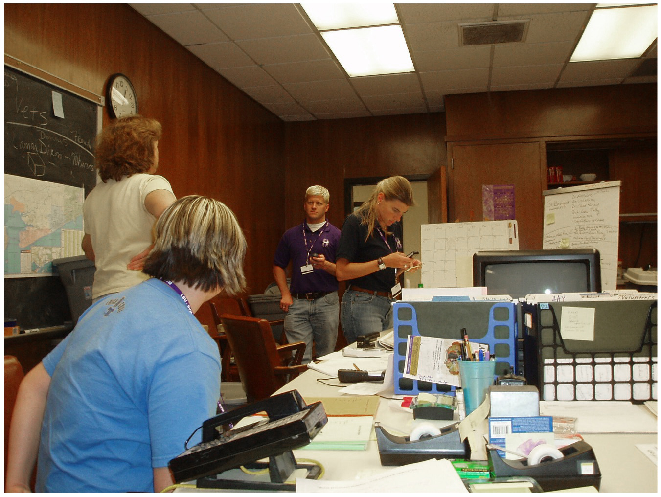 Dr. Ashley Stokes in the equine command center