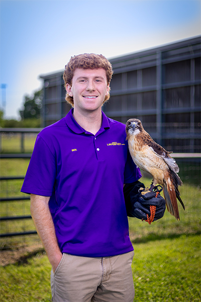 Ben Kuntz with hawk