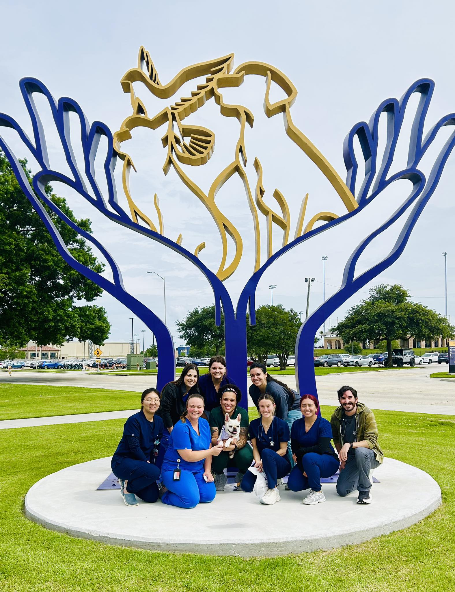 Gidget with the LSU Neurology Service team